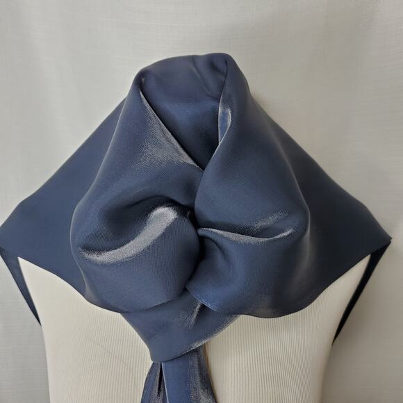 Navy Blue Shimmering Wrap 19 x 72" - Picture 4 of 4